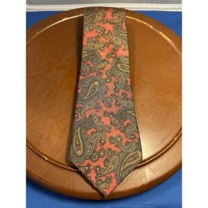 Mallory & Church Multicolored Men's 100% Silk Tie Paisley‎ Necktie London